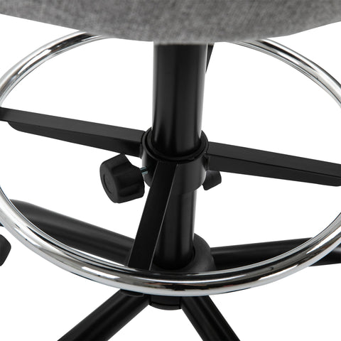 Rootz Height-Adjustable Desk Chair - Office Chair - Rotatable Desk Seat - Optimal Comfort - 48L x 60B x 105-125H cm