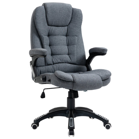 Rootz Office Swivel Chair - Ergonomic Chair - Adjustable Height Seat - Enhanced Comfort - 65W x 72D x 110-120H cm - Gray Fabric