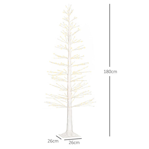 Rootz Artificial Light Tree - LED Tree - Decorative Tree - Lifelike Bark - Warm White LEDs - Flexible Branches - Indoor Outdoor - 180cm x 26cm x 26cm