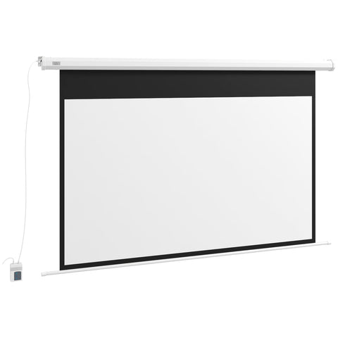 Rootz Beamer Canvas - Projection Screen - Motorized Screen - Enhances Viewing Experience - 215cm x 8cm x 140cm - Remote Control