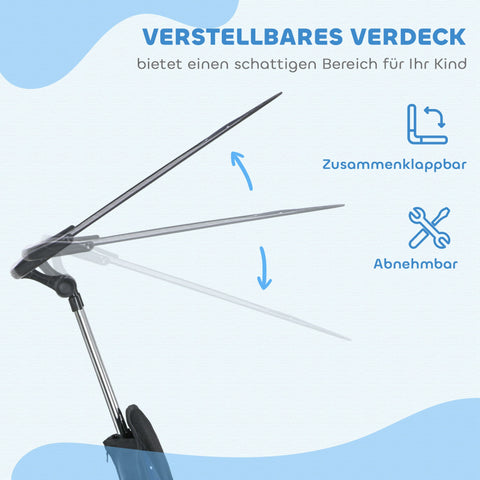 Rootz 6-in-1 Tricycle - Children's Trolley - Kids Bike - Safety Harness - 105cm x 47cm x 98cm