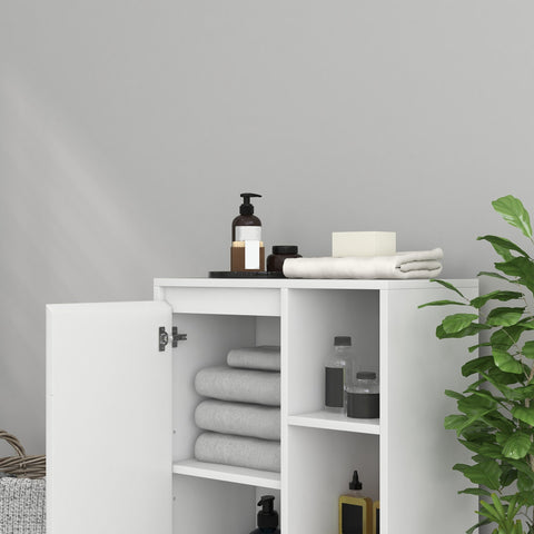 Rootz Bathroom Cabinet - Storage Cabinet - Organizer - Adjustable Shelf - 53 x 30 x 80 cm - Optimize Small Spaces