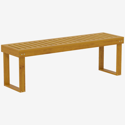 Rootz 2-Seater Garden Bench - Outdoor Pine Bench - Rustic Veranda Seat - Easy-to-Clean - 132cm x 34cm x 43cm