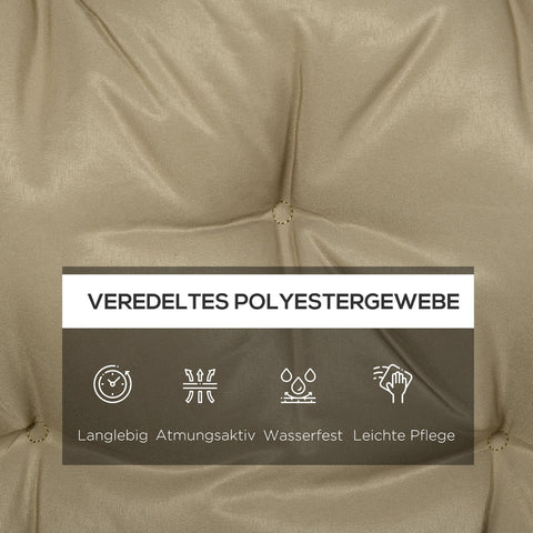 Rootz Bank Cover for Garden Furniture - Bench Pillow - Bank Cushion - Increased Seating Comfort - 150cm x 98cm x 8cm