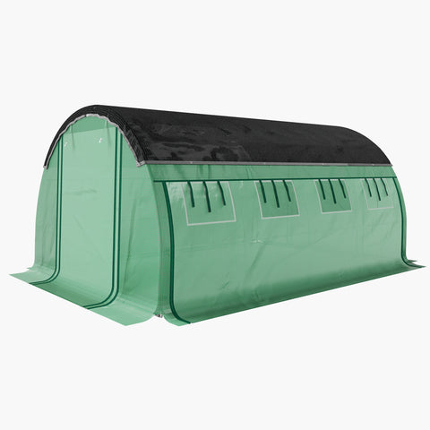 Rootz 4x3x2m Polytunnel Greenhouse - Garden Tunnel - Plant Shelter - UV Protection - 400cm x 300cm x 198cm