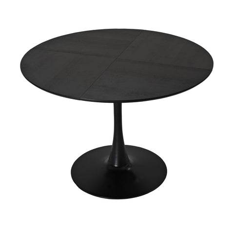 Rootz Modern Round Dining Table - Patchwork Plates - Metal Base - Durable Stability - 120cm x 120cm x 75cm