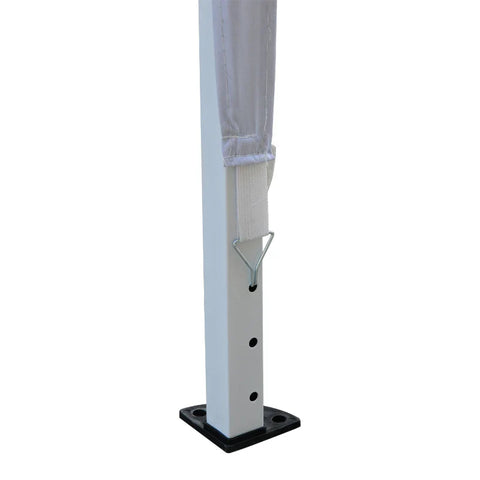 Rootz Gazebo - Pop-up Folding Gazebo - Garden Gazebo - Foldable Party Tent - Garden Tent - UV Protection - Steel + Oxford - White - 2.95 x 2.95 m