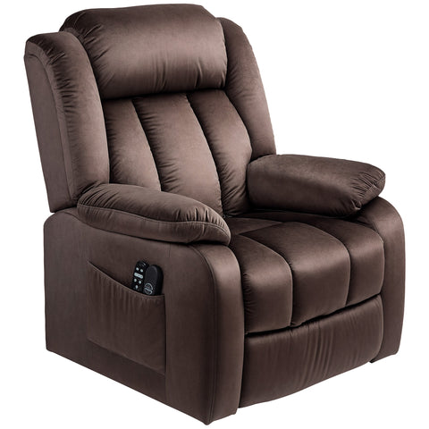 Rootz Stand-Up Recliner Chair - Massage Chair - Lumbar Heating - Velvet Comfort - 88W x 95D x 106H cm