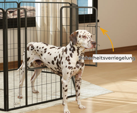 Rootz Dog Fence - Pet Enclosure - Foldable Kennel - Robust Steel - 80cm x 1.5cm x 60cm