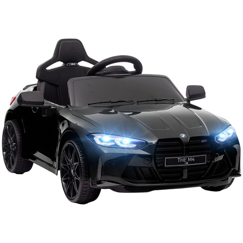 Rootz BMW M4 Kids Electric Car - Ride-On Toy - Battery-Powered Vehicle - Remote Control Operated - Glowing Lights - Sounds - Black - 108cm x 69.5cm x 51cm