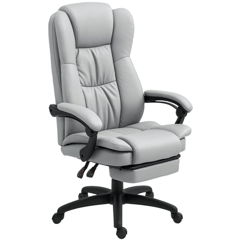 Rootz Ergonomic Swivel Chair - Adjustable Office Chair - Reclining Desk Seat - Massage Function - 68.5x68.5x113-121cm