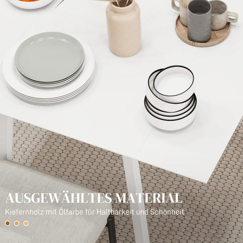 Rootz Folding Dining Table - Versatile Table - Stylish Table - Space-Saving Design - Durable Pinewood - Multi-Functional Use - 86D x 110W x 75H cm (Fully Unfolded)