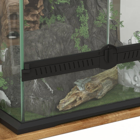 Rootz Reptile Terrarium - Veilige habitat - Ruime behuizing - Stijlvol ontwerp - 45 cm x 45 cm x 60 cm - Gehard glas