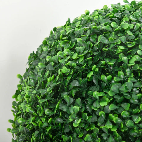 Rootz Artificial Plants - Set Of 2 Box Trees - Round - Boxwood Ball - Home - Office - Green - 40 cm x 40 cm x 40 cm