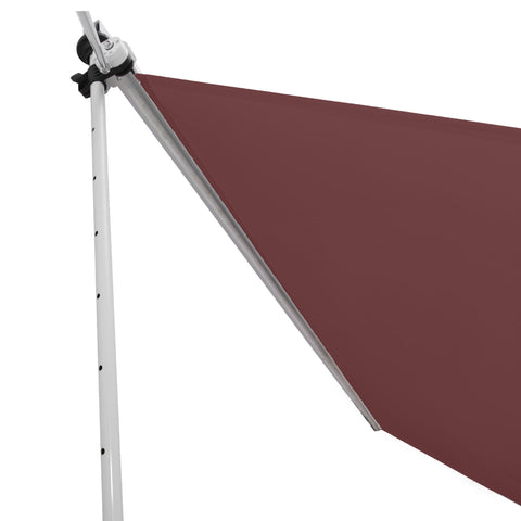 Rootz Manual Extendable Awning - Telescopic Cover - Adjustable Sun Shade - UV-Resistant Bordeaux - Easy Installation - 300cm x 150cm x 170-280cm