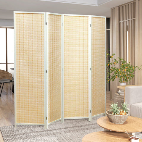 Rootz Paravent - Wooden Room Divider - Foldable Partition - Enhances Privacy - 180cm x 180cm - Brown