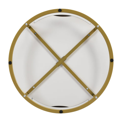 Rootz Gold-Plated Nesting Table Set - Height-Adjustable Coffee Table - Versatile Side Table - Stylish Storage - 70x70x42/56.5cm + 60x60x24cm