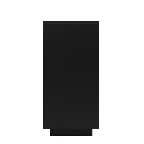 Rootz Kitchen Cabinet Sideboard - Glass Door Console - Modern Storage Unit - Spacious Design - 100 x 40 x 90.5 cm