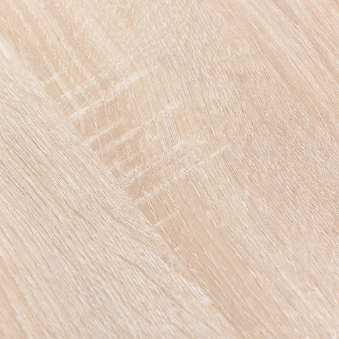 Rootz Oak Effect 3 Drawer Chest - Rattan Dresser - Bedroom Storage - Durable Design - 79.5H x 48.6W x 48.5D cm