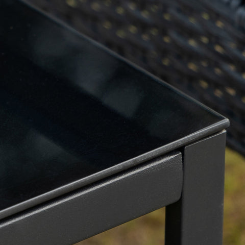 Rootz 3 Piece Garden Furniture Set - Patio Set - Outdoor Bistro Set - Comfortable Cushions - Chairs 63x57x76cm, Table 42.5x40x39cm