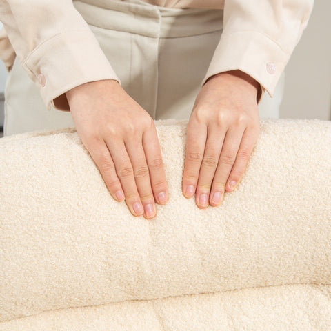 Rootz Office Chair - Desk Cushion Chair - Rotatable Chair - Ergonomic Support - 58cm x 67cm x 91-99cm - Cream White