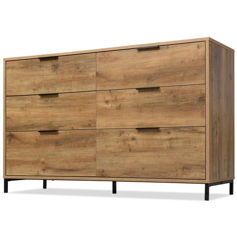 Rootz 6 Drawer Chest - Storage Cabinet - Dresser - Spacious Storage - 120x40x76 cm