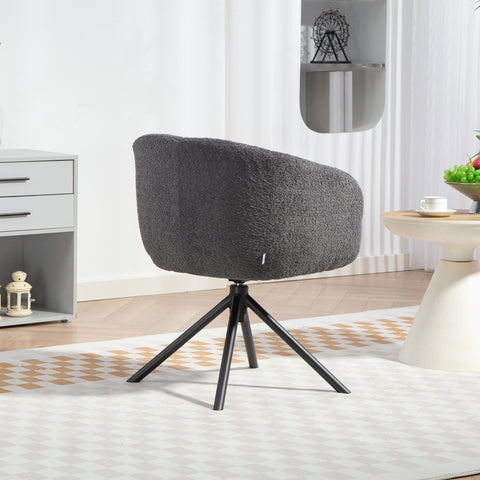 Rootz Rotatable Armchair - Upholstered Chair - Comfortable Seating - Supports up to 120kg - 58.5cm x 78.5cm, Grey
