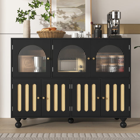 Rootz Modern Sideboard - Storage Cabinet - Stylish Buffet - Durable MDF - 120cm x 40cm x 90cm