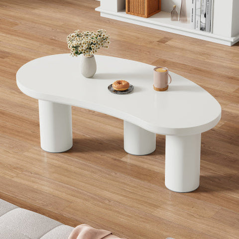 Rootz Modern Half Moon Coffee Table - Crescent Table - Curved Coffee Table - Elegant & Durable - 107cm x 57cm x 40.5cm