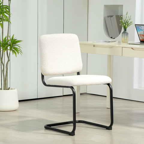 Rootz Meeting Chair - Visitor Chair - Sherpa-Fleece Chair - High Comfort - 48cm x 55cm x 85.5cm