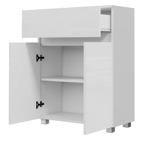 Rootz Bathroom Cabinet on Stand - Storage Unit - Organizer - Space-Saving - 60cm x 30cm x 80cm