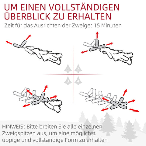 Rootz Snow-Covered Artificial Christmas Tree - Greenery Tree - LED Fairy Lights - Slim Shape - Lush Appearance - 52cm x 180cm