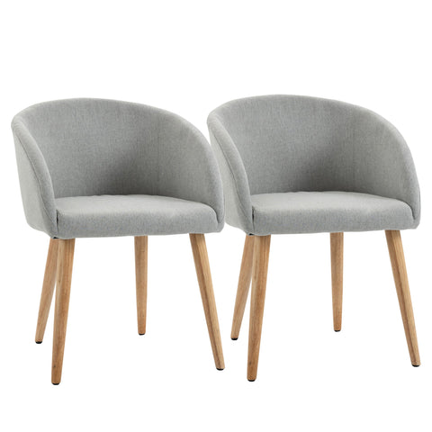 Rootz 2 Dining Room Chairs Set - Kitchen Chairs - Scandinavian Style - Ergonomic Comfort - 55cm x 56cm x 74cm