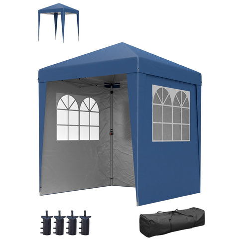 Rootz Foldable Garden Pavilion - Pop-Up Tent - Outdoor Canopy - UV Protection 30+ - 202x202x261cm - Height Adjustable