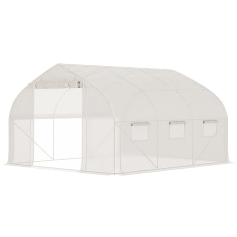 Rootz 10.4 m² Garden Tunnel Greenhouse - Plant Shelter - UV Protected Plant Nursery - Extends Growth Season - 350cm x 300cm x 200cm