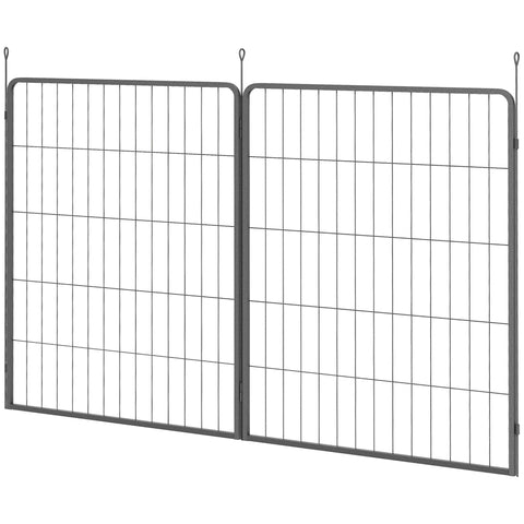 Rootz 2 Set Expansion for Puppy Enclosures - Dog Fence Panels - Pet Playground - Robust Steel - 80cm x 100cm x 1.5cm