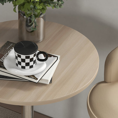 Rootz Round Bar Table - High Kitchen Table - Adjustable Height Table - Height Adjustable 69-91 cm - 360° Rotating - 60cm x 60cm x 69-91cm