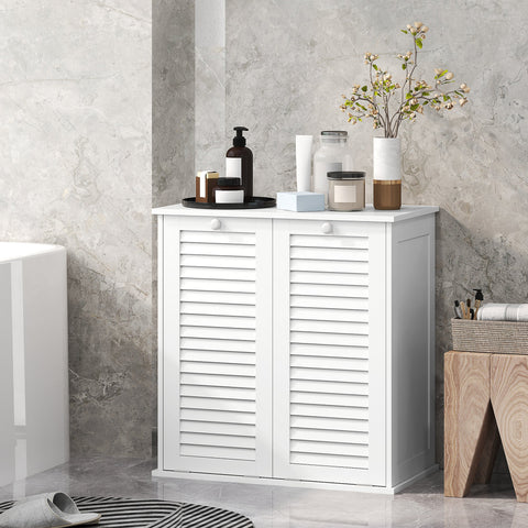 Rootz Washing Cabinet - Laundry Organizer - Sorting Unit - Stylish & Durable MDF - 70 x 38 x 73 cm - White