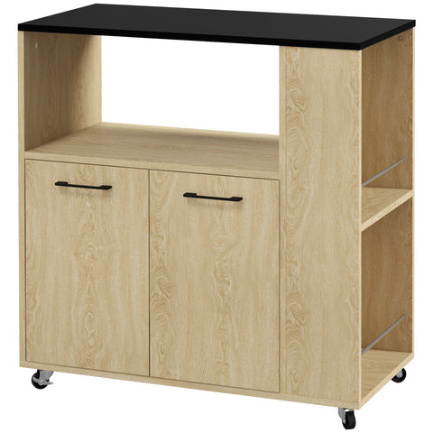 Rootz Kitchen Trolley - Multi-Storage Cart - Rolling Unit - Space-Saving Design - 75 x 40 x 80.5 cm