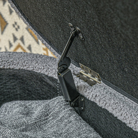 Rootz Padded Bed Bench - Storage Ottoman - Window Seat - 100% Polyester - Eucalyptus Wood Frame - 116cm x 41cm x 40.5cm