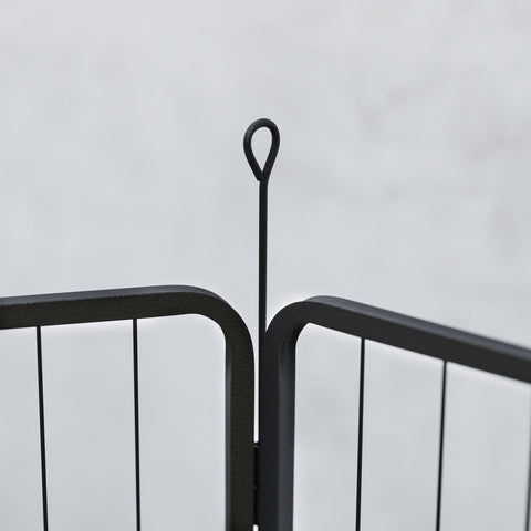 Rootz Dog Fence - Pet Enclosure - 6 Panel Playpen - Foldable & Durable Steel - Rectangle 160x80x80cm - Ideal for Puppies & Medium Dogs