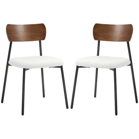 Rootz 2 Piece Set Dining Room Chairs - Kitchen Chairs - Modern Seatings - Soft Web Fur - 46cm W x 48cm D x 72cm H
