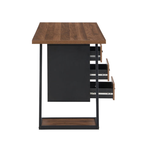 Rootz Industrial Office Table - Work Desk - Writing Table - Spacious Surface - 140cm x 59.5cm x 75cm