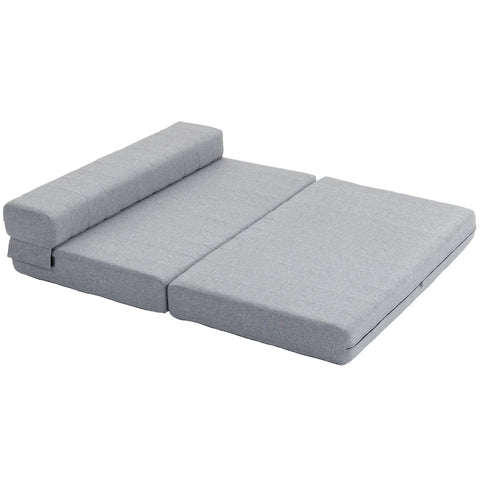 Rootz Floor Sofa Bed - Convertible Futon - Space-Saving Sleeper Sofa - 2-Seater Sofa Bed - Guest Bed - Thick Padding - Easy to Clean - Compact - 138cm x 80cm x 50cm