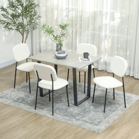 Rootz 4 Set Dining Room Chairs - Dining Seats - Eating Chairs - Optimal Comfort - Velvet Fabric - 47cm x 49cm x 85cm