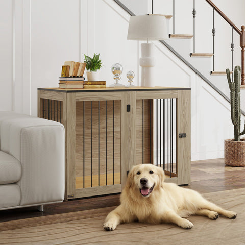 Rootz Dog Box - Pet Box for Large Dogs - Dog House - Indoor - Modern Design - 106 x 60 x 76 cm - Brown