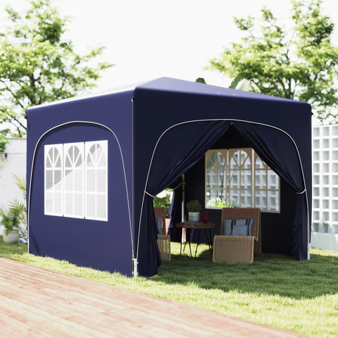 Rootz Pop-Up Gazebo - Garden Tent - Festival Shelter - UPF50+ Protection - 300cm x 300cm x 273cm - Easy Setup & Portable with Carry Bag