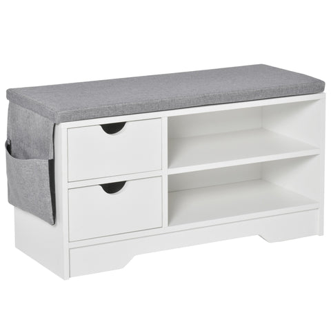 Rootz Shoe Bench Shoe Cabinet - Shoe Storage - Entryway Organizer - Comfortable Seat Cushion - 80.5cm x 30.5cm x 43.5cm