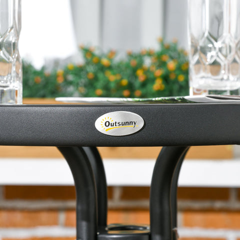 Rootz 3 Piece Garden Furniture Set - Patio Set - Outdoor Lounge - Weather-Resistant - 2 Armchairs & Coffee Table - 56x58x72.5cm, Ø50x72cm