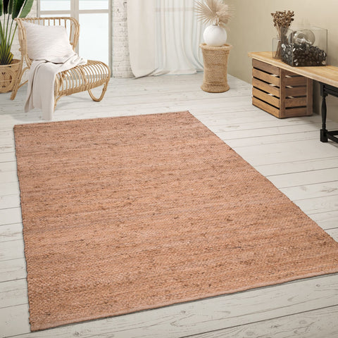 Jute Flatweave Rug – 100% Natural Fabric – Durable & Modern Boho Style
